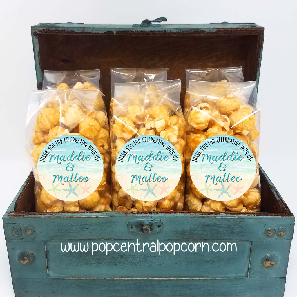 Destination Beach Wedding Popcorn Party Favors