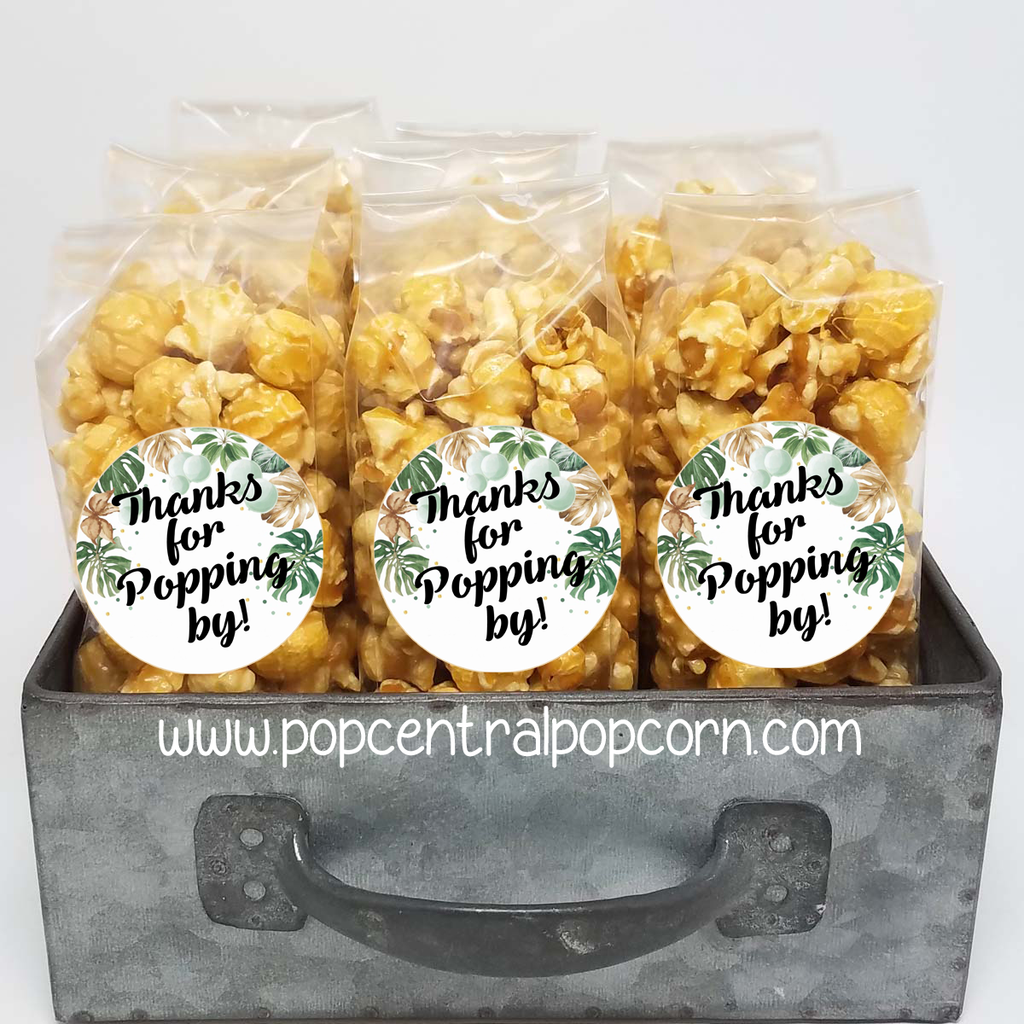 Jungle Theme Baby Shower Thanks For Popping By Popcorn Favors Pop Central Popcorn