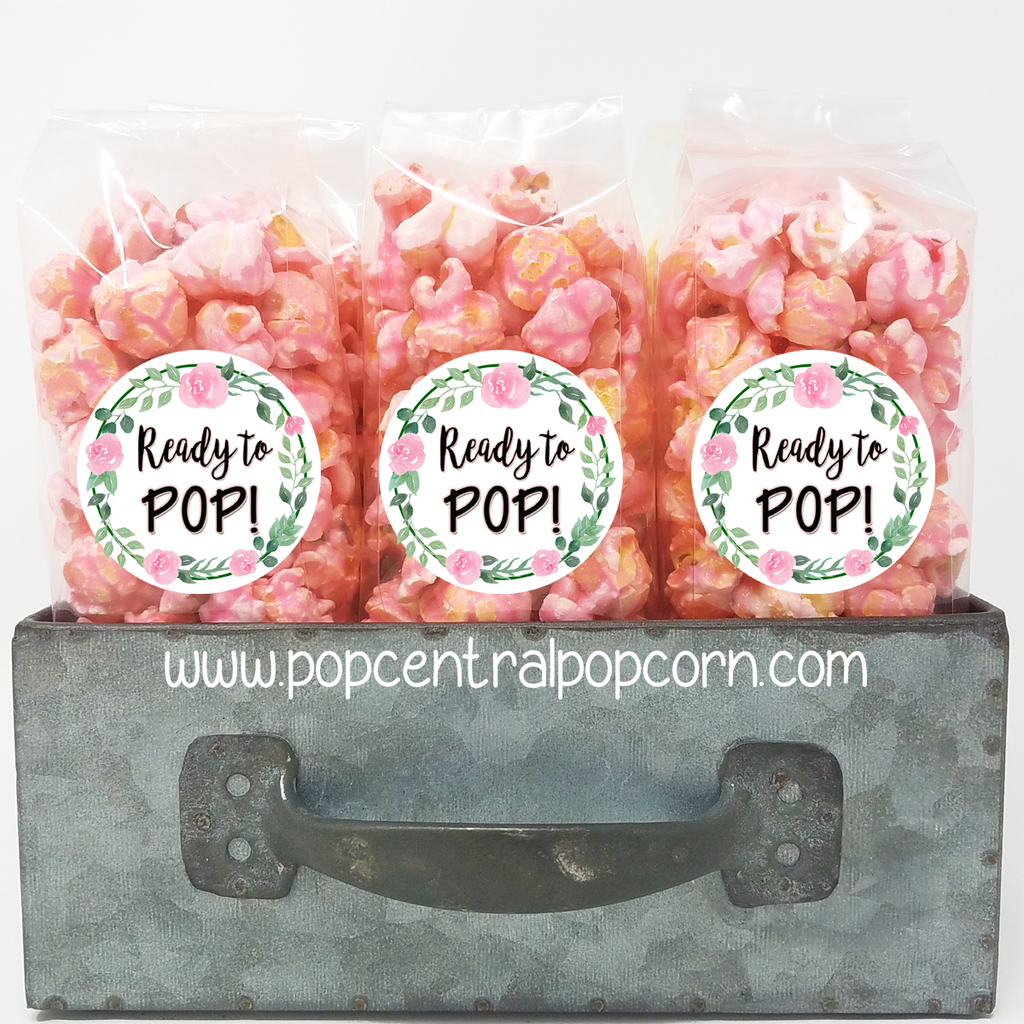Floral Wreath Baby Shower Popcorn Party Favors Pop Central Popcorn