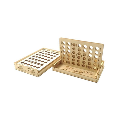 Jigzle 3D Wooden Puzzle - Game Station Four in a Row