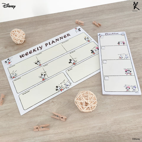 Mickey and Friends - Mickey and Minnie Kawaii Style Weekly Planner and To Do List