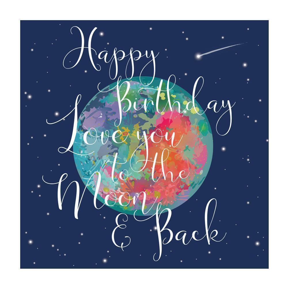 Happy Birthday Love you to the Moon | Greeting Card - Klosh – KLOSH