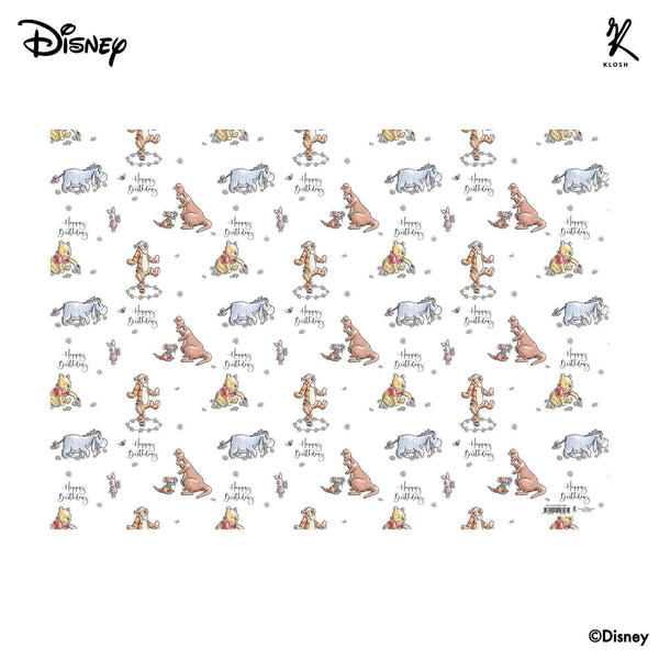 Disney Winnie the Pooh - Happy Birthday Pooh & Friends Wrapping Paper –  KLOSH