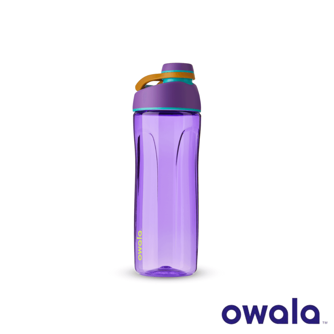 Owala 25 oz Purple Plastic Water Bottle with Flip-Top and Straw