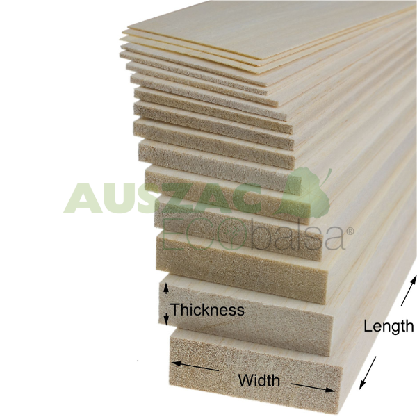 Balsa Sheet 100 x 1220mm, BC-AERO