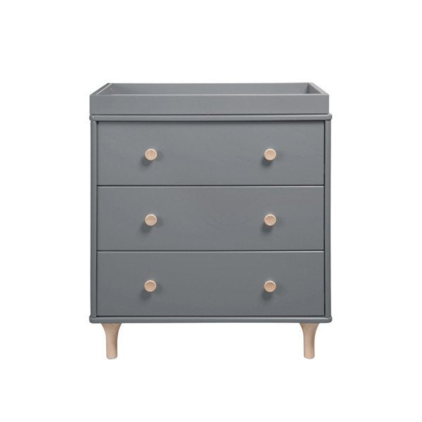 grey changing table with drawers
