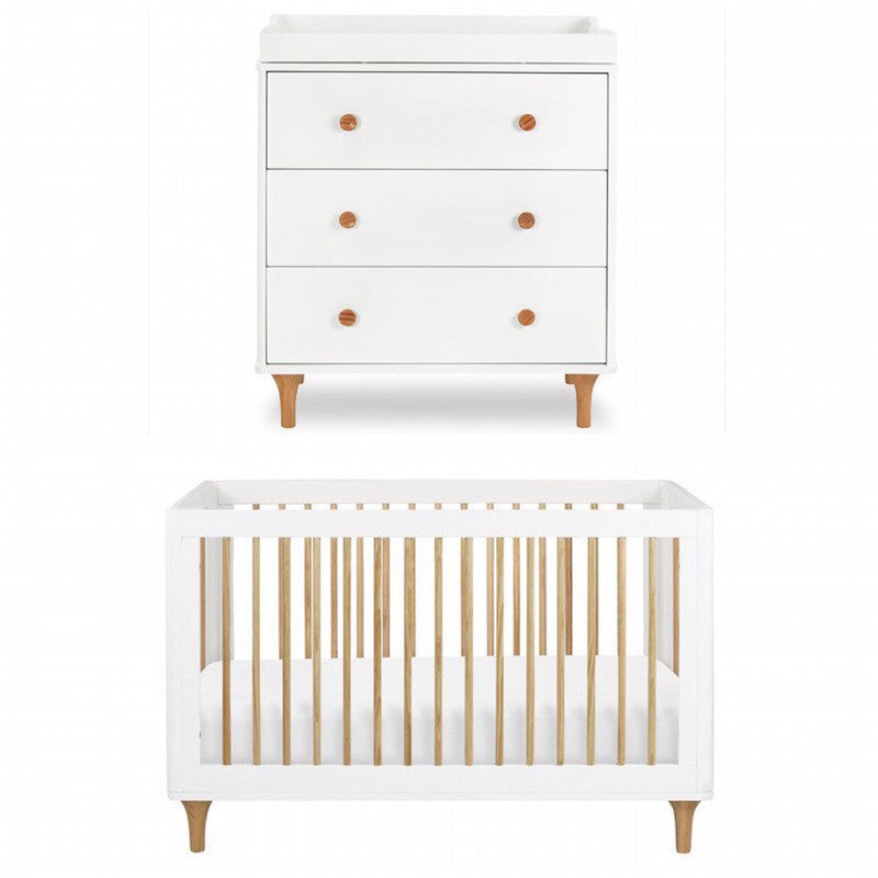 white and natural cot