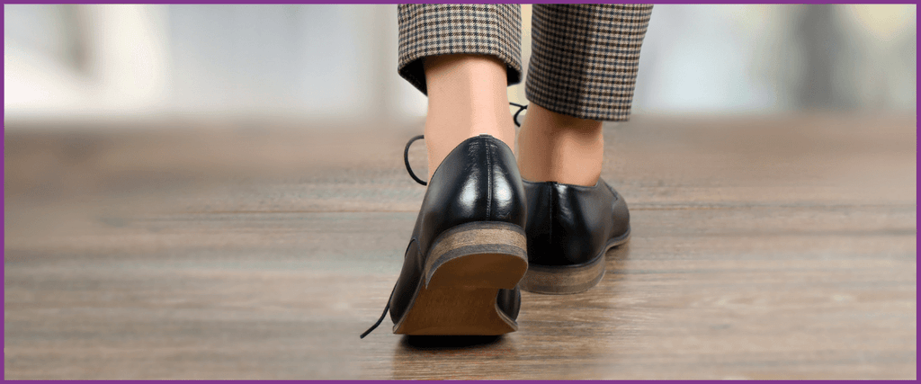 woman walking across floor with cloud 9 underlay