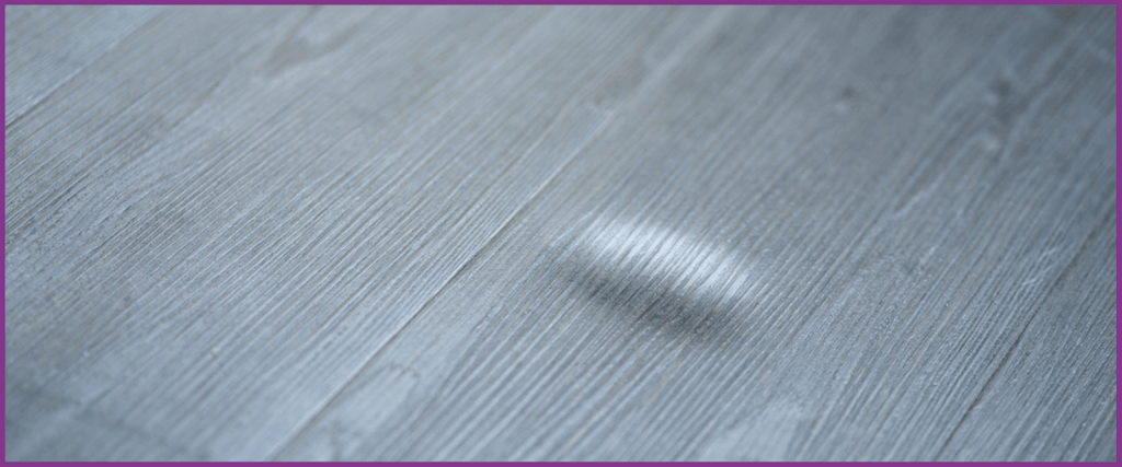 Dent in laminate flooring