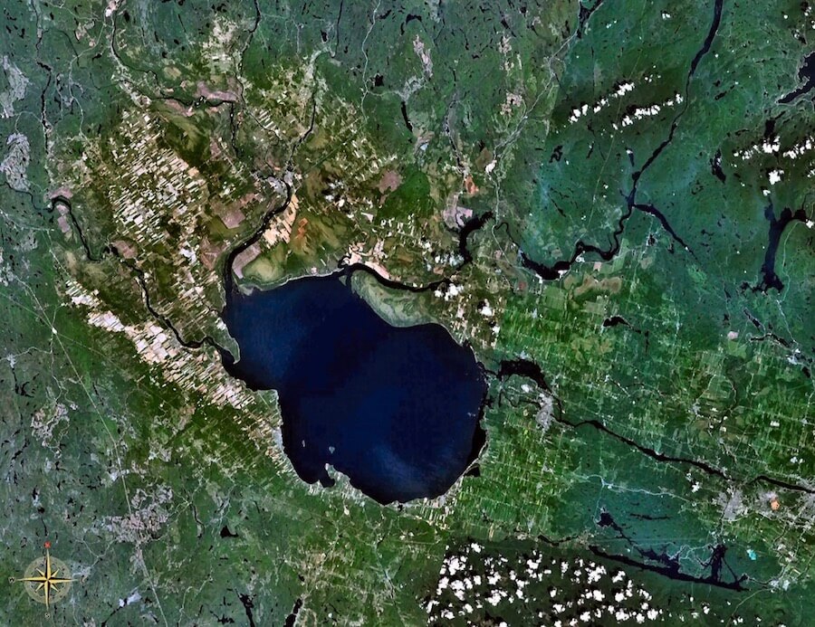 aerial view of Lac-St-Jean