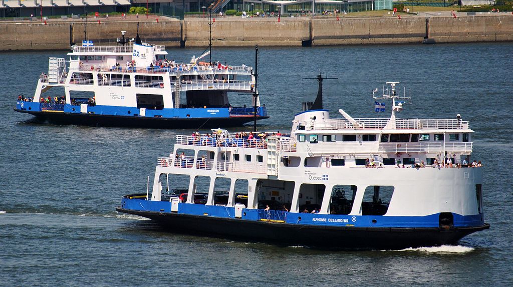 Two ferries from Quebec on the St. Lawrence River