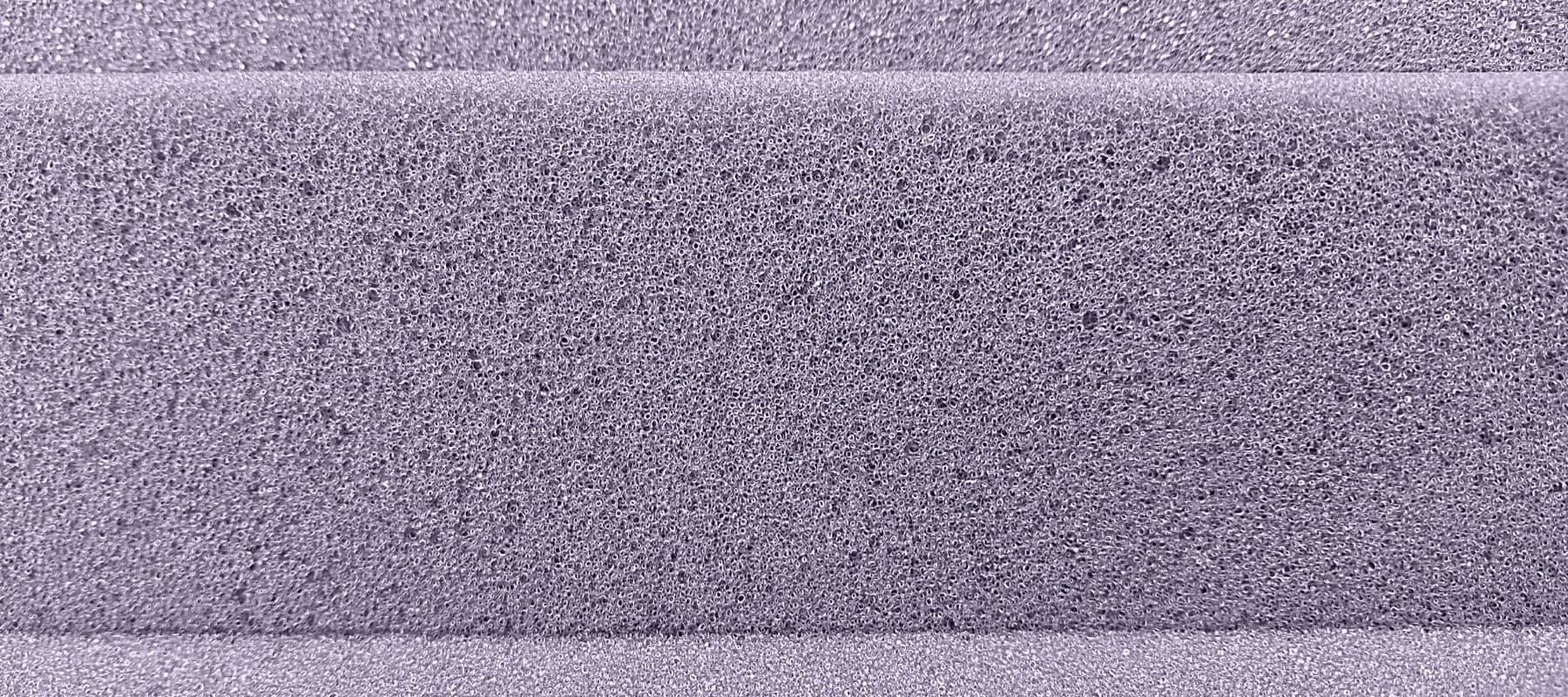 Close up view of a foam mattress