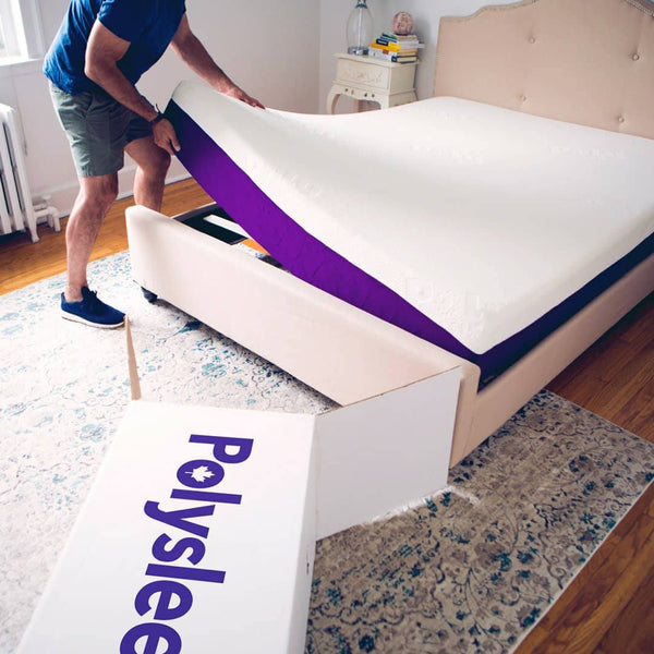 Mattress being installed