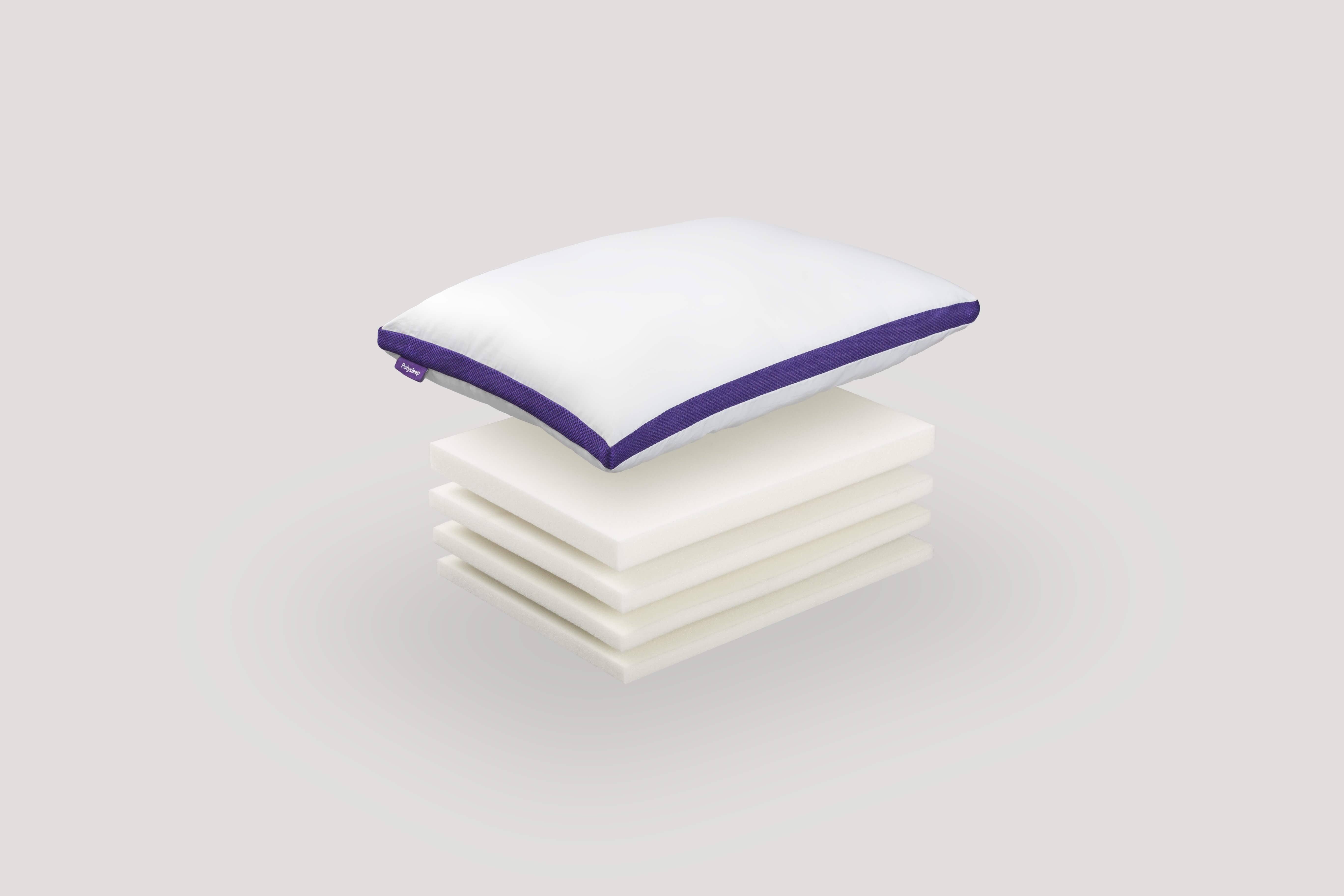 The four foam layers of the Polysleep pillow