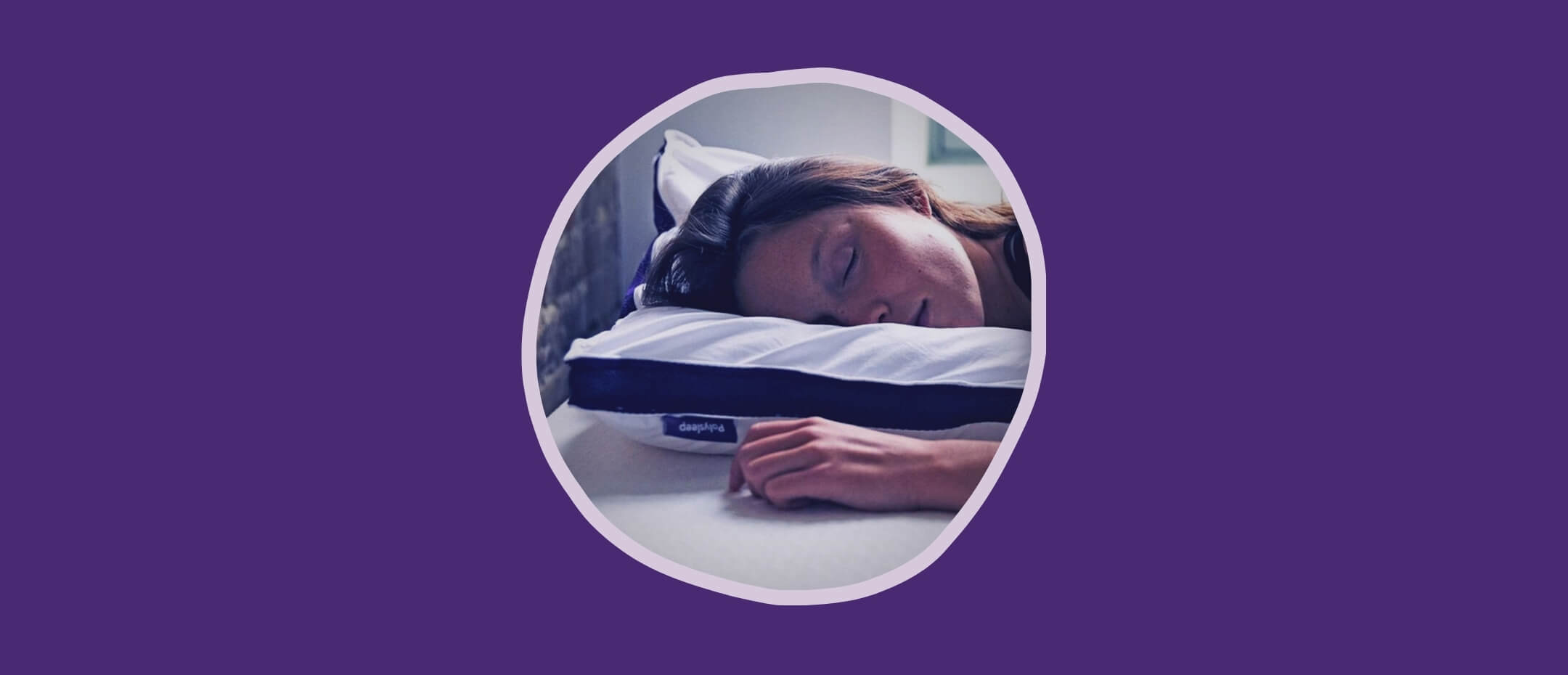 Woman sleeping on Polysleep pillow, the best pillow for sleep apnea