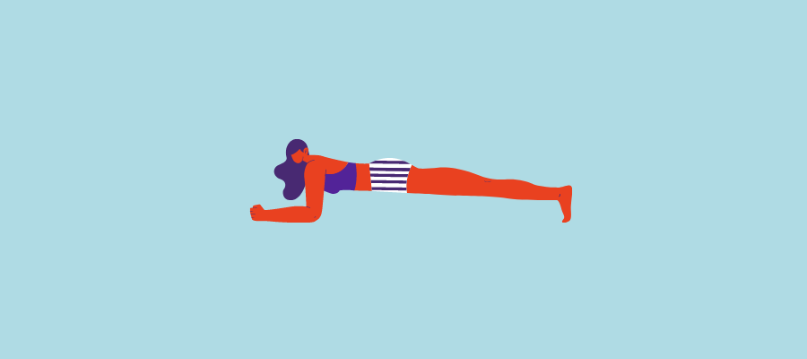Exercise at home plank.