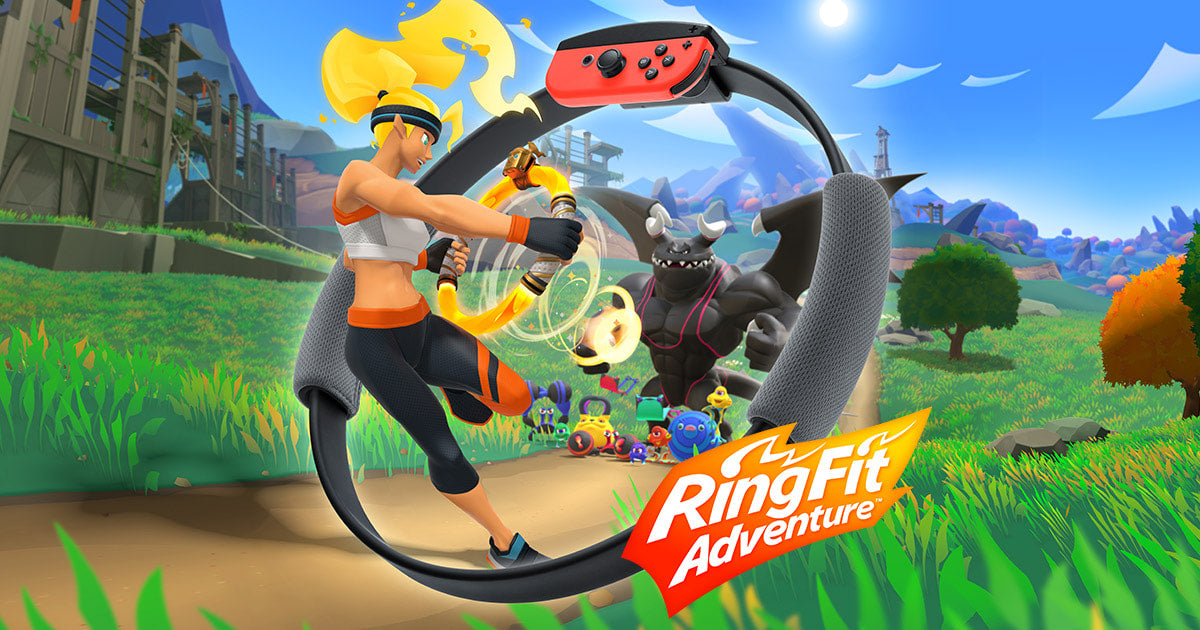 Ring fit adventure fitness game.