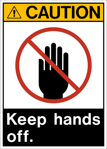 hands off sign