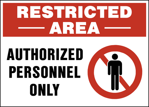 Restricted Area – Western Safety Sign