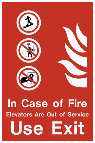 In Case of Fire B – Western Safety Sign