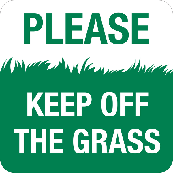 Please Keep off the Grass – Western Safety Sign