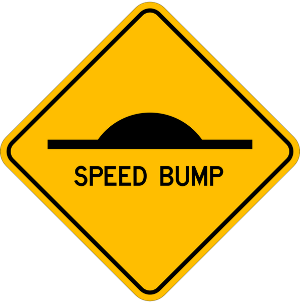 Speed Bump Western Safety Sign