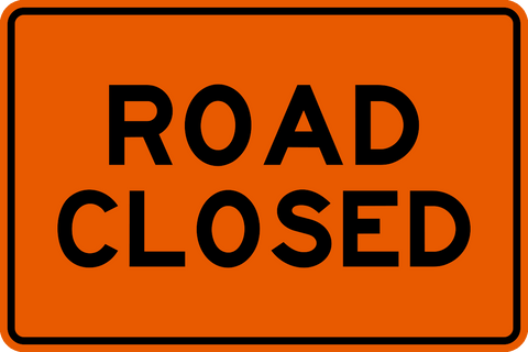 Road Closed – Western Safety Sign