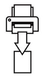 icon of printer, printing paper