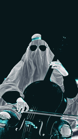 Sheet Ghost Playing Cello Wallpaper