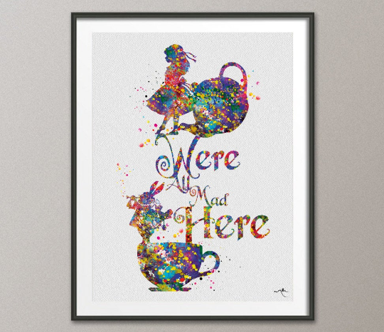 Alice in Wonderland Prints - 11x14 Unframed Wall Art Print Poster - Perfect  Alice in Wonderland Gifts and Decorations (Mouse Telling Story to Birds)