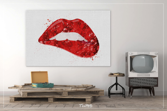 Lips Watercolor Art Print Dental Art Healthy Tooth Smile Lips Office C –  CocoMilla