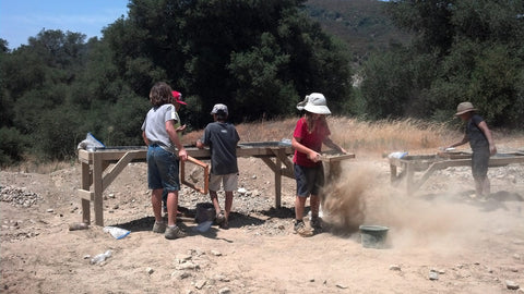 Crystal miners at Himalaya Tourmaline Mine