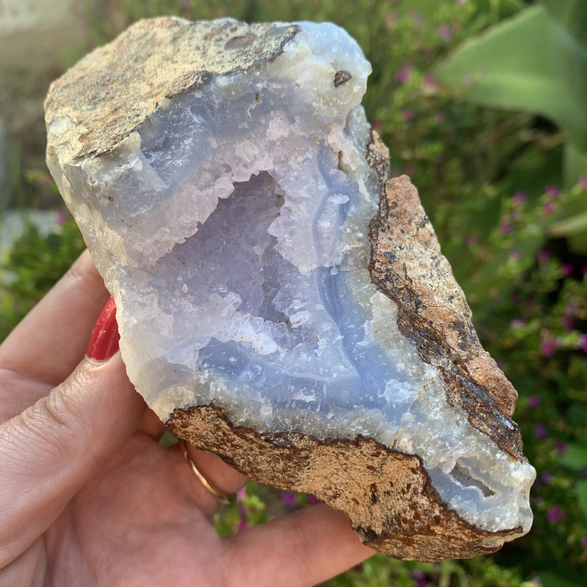 raw blue lace agate