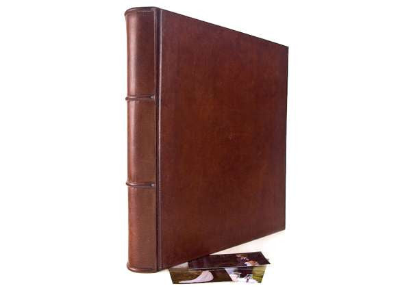 Extra-Large Italian Leather Photo Album / Scrapbook 14x18-inch