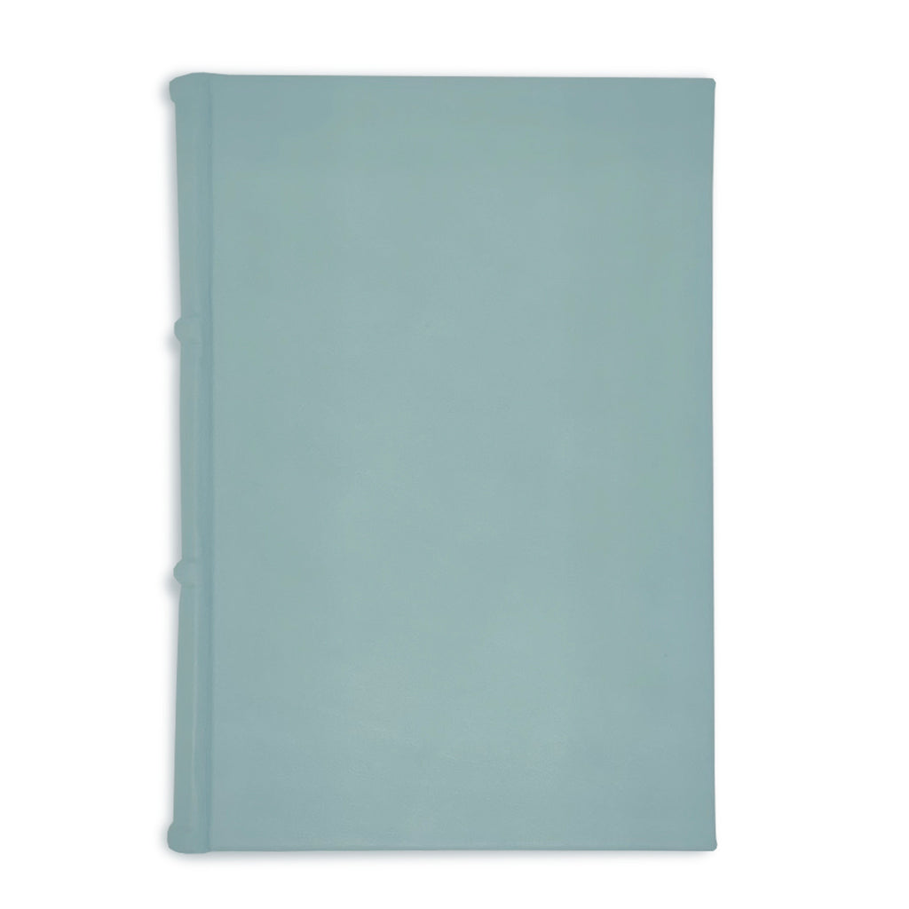 Handmade Leather Journal / Notebook - Light Blue