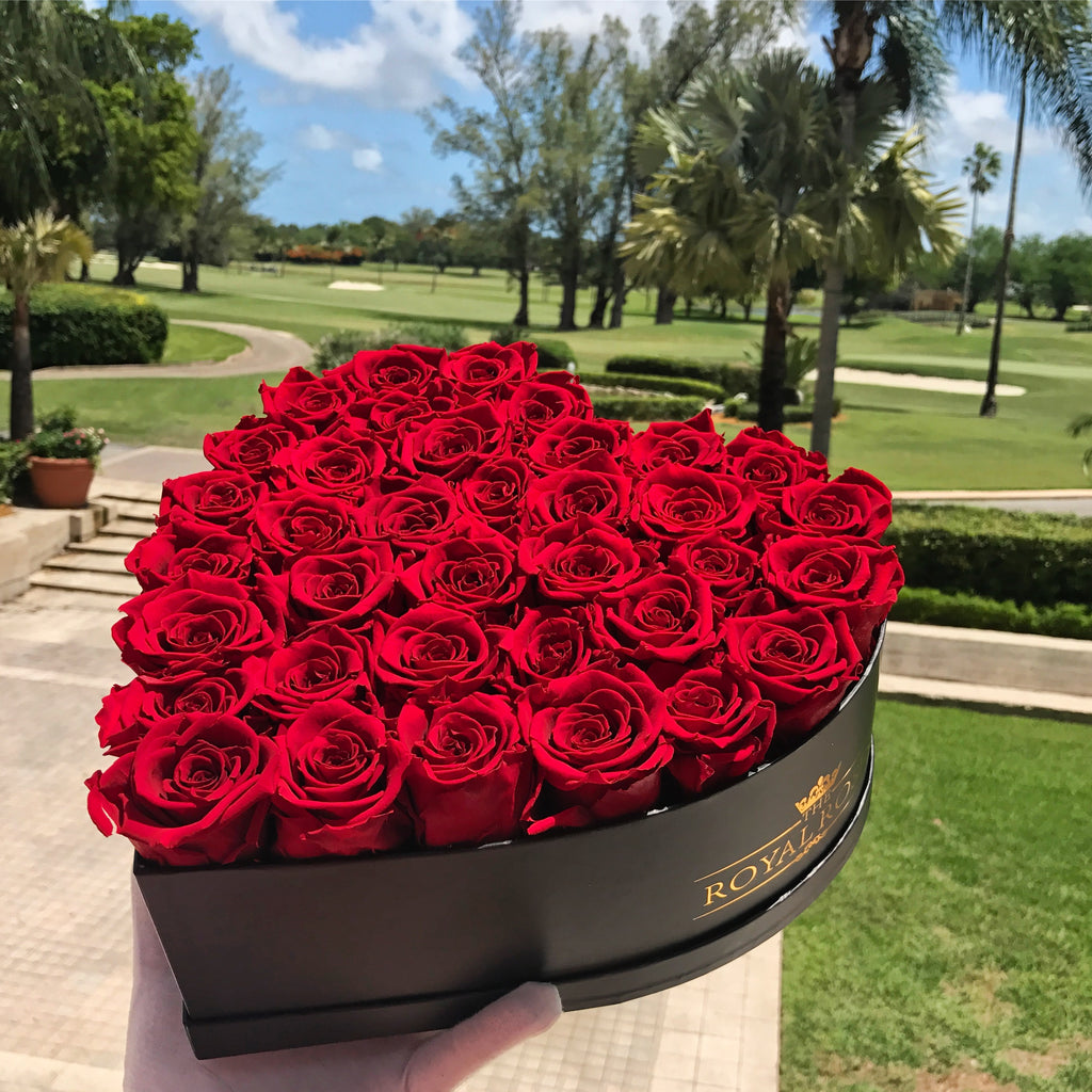 Real Long Lasting Roses - Heart Shaped Box - Lifetime is ...