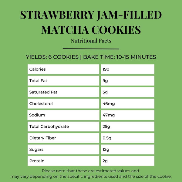 Strawberry Jam-filled Matcha Cookies