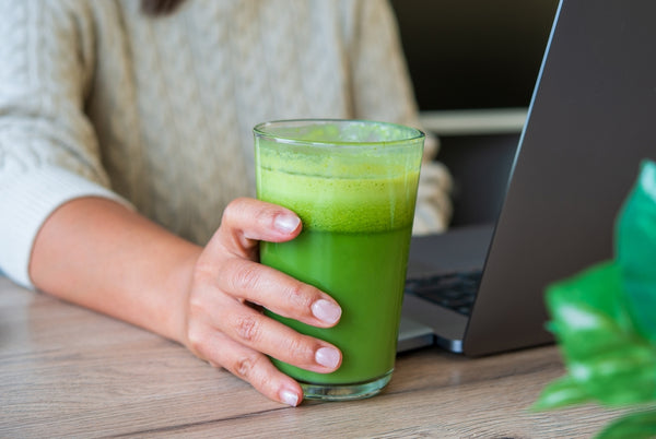 Easy blended matcha using a blender