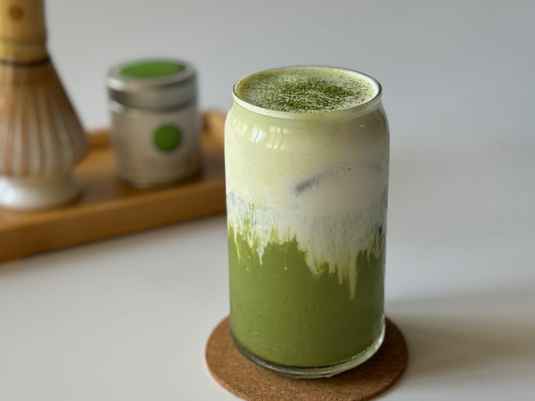 Matcha latte with cold foam