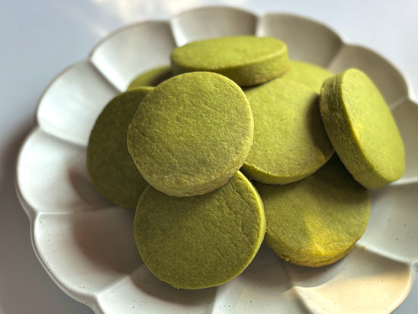 Matcha shortbread cookies