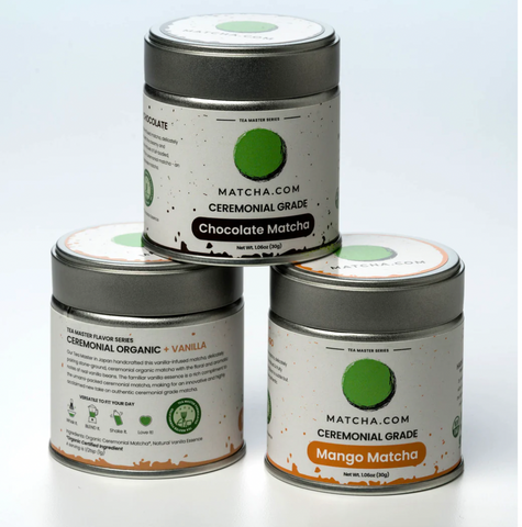 'Ceremonial Flavored Organic Matcha' All three flavors for $99.00