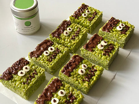 simple and easy rice krispie treat recipe that involve zero heat kid friendly and healthy twist with matcha