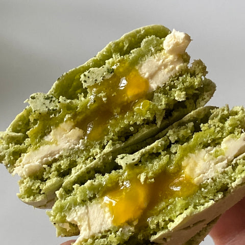 Matcha Macarons with Mango Buttercream Recipe