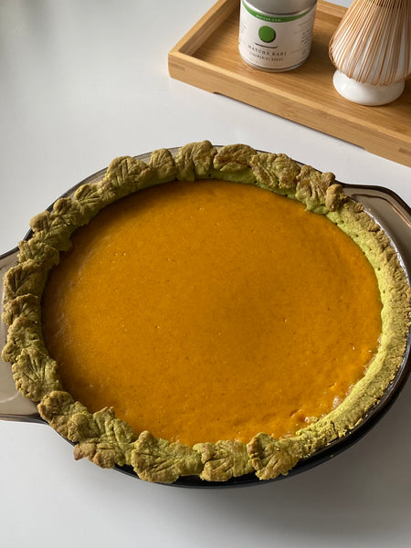 matcha crust pie with pumpkin filling recipe