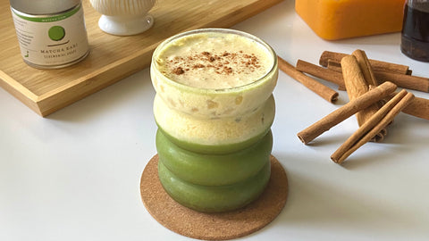 Fall Season Recipe | Pumpkin Spice Matcha Maple Latte