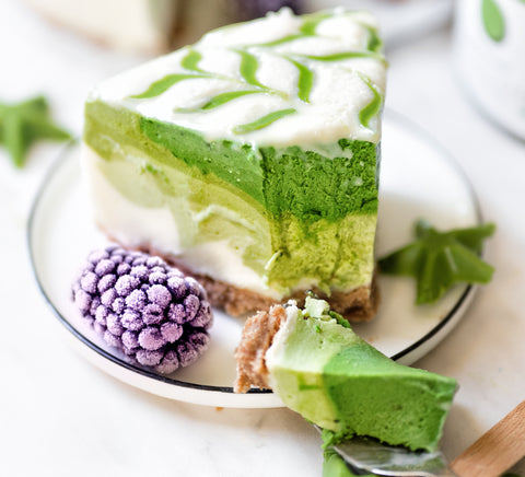 mousse matcha fancy green tea dessert cake maccha powder