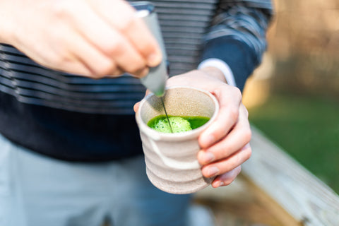 An electric frother is a good travel matcha accessory.