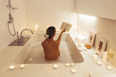 An essential rose oil bath can help combat anxiety according to science.