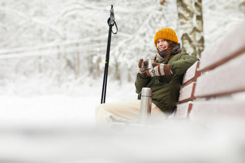 Hojicha is the perfect green tea to drink while skiing to stay warm.