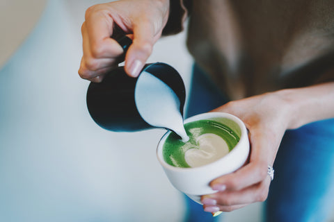 make your matcha first then add in milk and sweetener to have a smooth blended matcha latte